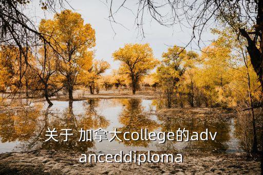 關于 加拿大college的advanceddiploma