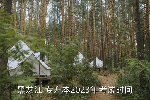 黑龍江 專升本2023年考試時間