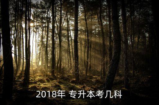 2018年 專升本考幾科