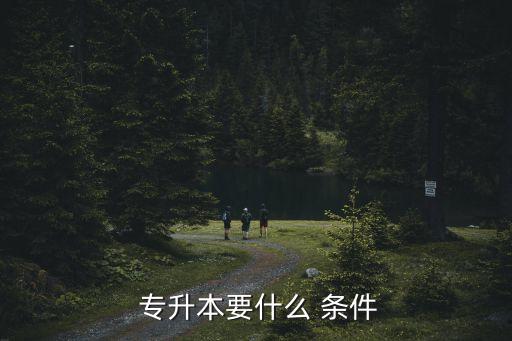  專升本要什么 條件