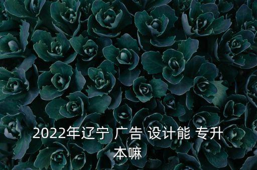 2022年遼寧 廣告 設(shè)計能 專升本嘛