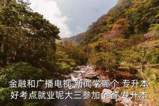 金融和廣播電視 新聞學哪個 專升本好考點就業(yè)呢大三參加全省 專升本