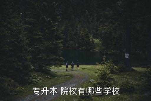  專升本 院校有哪些學校