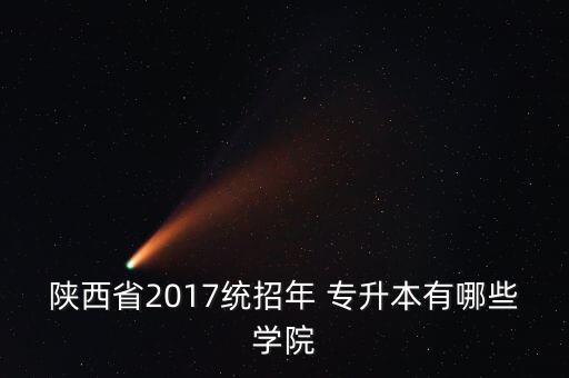 陜西省2017統(tǒng)招年 專升本有哪些學(xué)院