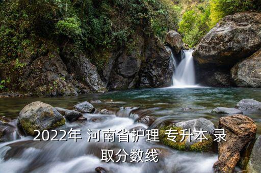 2022年 河南省護理 專升本 錄取分數(shù)線