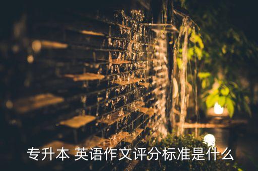  專(zhuān)升本 英語(yǔ)作文評(píng)分標(biāo)準(zhǔn)是什么