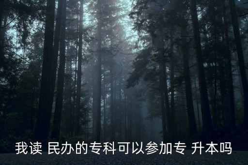 我讀 民辦的?？瓶梢詤⒓訉?升本嗎