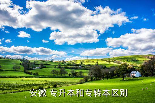  安徽 專升本和專轉(zhuǎn)本區(qū)別