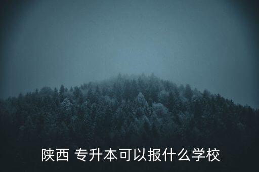  陜西 專升本可以報什么學(xué)校