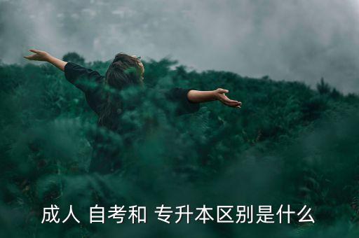 成人 自考和 專升本區(qū)別是什么