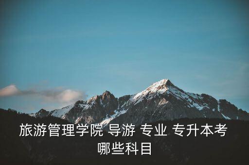 旅游管理學(xué)院 導(dǎo)游 專業(yè) 專升本考哪些科目