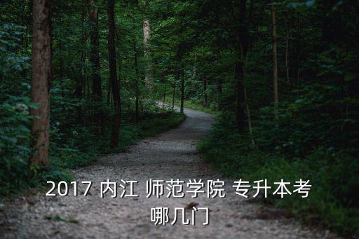 2017 內(nèi)江 師范學(xué)院 專升本考哪幾門