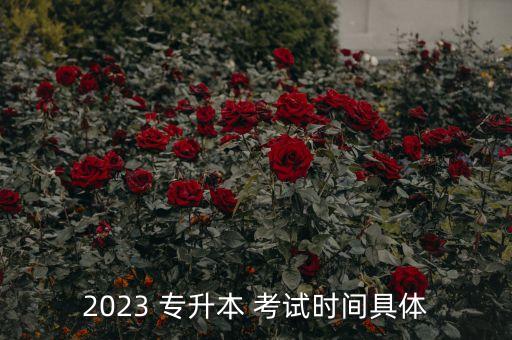 2023 專升本 考試時(shí)間具體