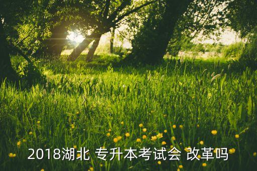 2018湖北 專升本考試會(huì) 改革嗎