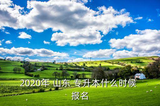 2020年 山東 專升本什么時(shí)候 報(bào)名