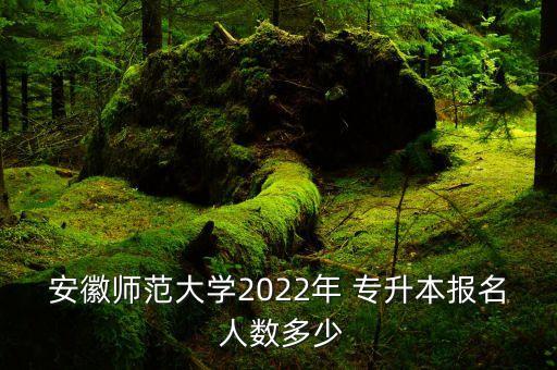 安徽師范大學(xué)2022年 專(zhuān)升本報(bào)名 人數(shù)多少