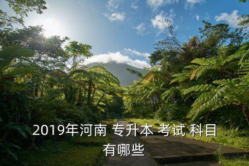 2019年河南 專升本 考試 科目有哪些