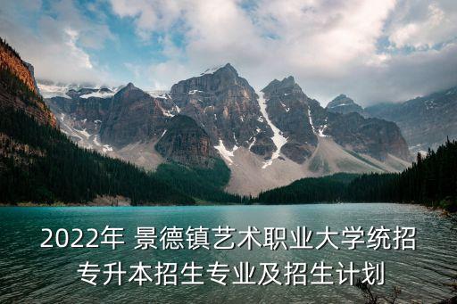 2022年 景德鎮(zhèn)藝術(shù)職業(yè)大學(xué)統(tǒng)招 專升本招生專業(yè)及招生計(jì)劃