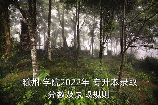  滁州 學(xué)院2022年 專升本錄取分?jǐn)?shù)及錄取規(guī)則