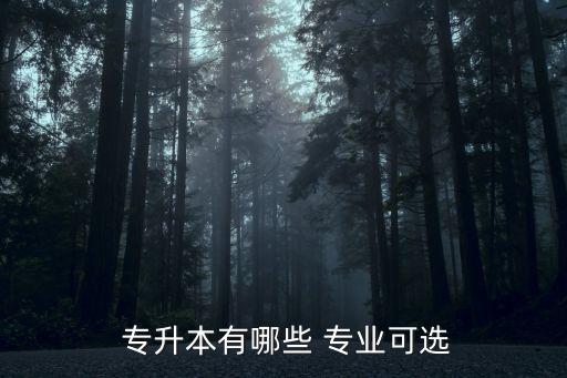  專升本有哪些 專業(yè)可選