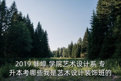 2019 蚌埠 學(xué)院藝術(shù)設(shè)計(jì)系 專升本考哪些我是藝術(shù)設(shè)計(jì)裝飾班的