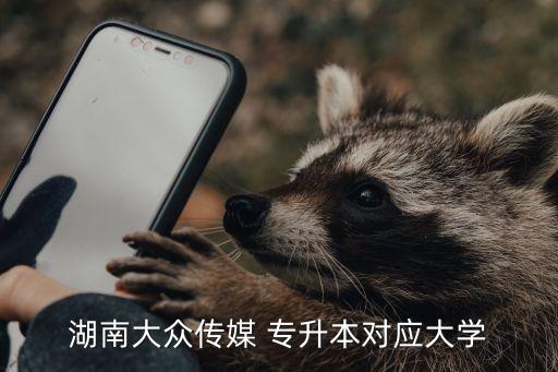 湖南大眾傳媒 專(zhuān)升本對(duì)應(yīng)大學(xué)