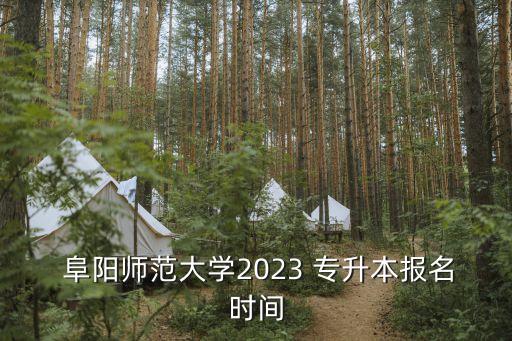  阜陽師范大學(xué)2023 專升本報名時間