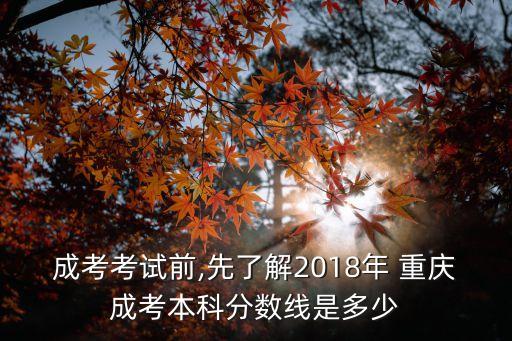 成考考試前,先了解2018年 重慶成考本科分數(shù)線是多少