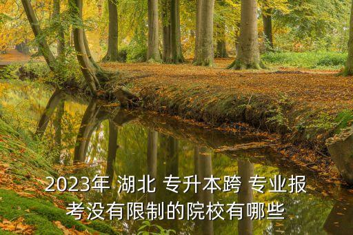 2023年 湖北 專升本跨 專業(yè)報(bào)考沒有限制的院校有哪些