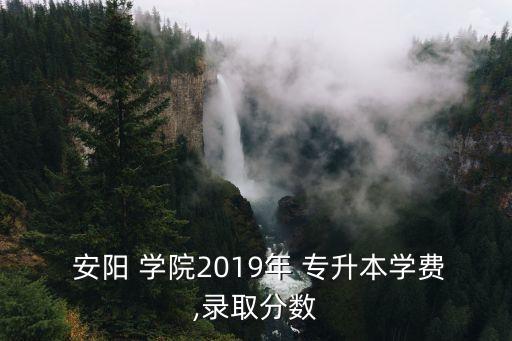  安陽 學院2019年 專升本學費,錄取分數(shù)