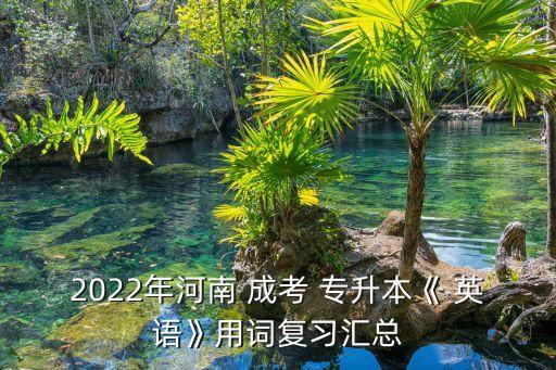 2022年河南 成考 專升本《 英語》用詞復(fù)習(xí)匯總