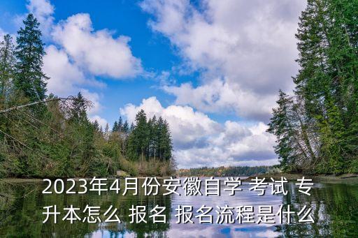 2023年4月份安徽自學(xué) 考試 專(zhuān)升本怎么 報(bào)名 報(bào)名流程是什么