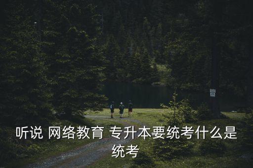 聽說 網(wǎng)絡(luò)教育 專升本要統(tǒng)考什么是統(tǒng)考