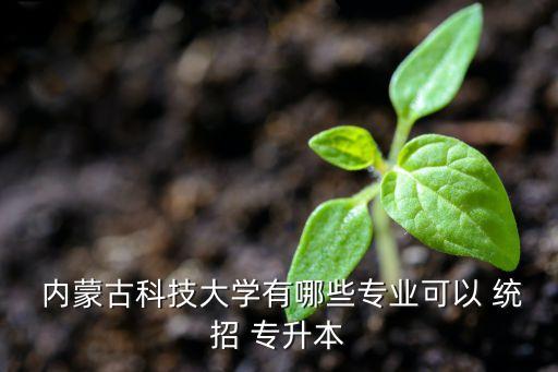  內蒙古科技大學有哪些專業(yè)可以 統(tǒng)招 專升本