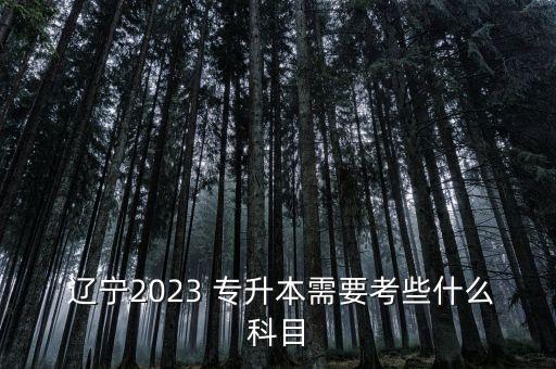  遼寧2023 專升本需要考些什么科目