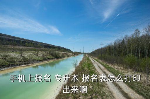 手機上報名 專升本 報名表怎么打印出來啊