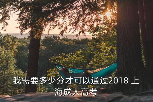 我需要多少分才可以通過2018 上海成人高考