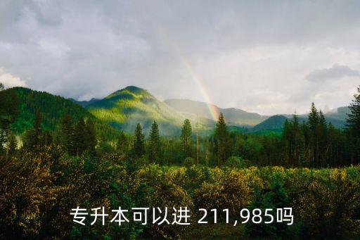  專升本可以進 211,985嗎