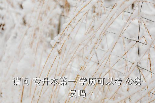 請問 專升本第一 學(xué)歷可以考 公務(wù)員嗎