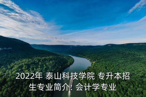 2022年 泰山科技學(xué)院 專升本招生專業(yè)簡(jiǎn)介: 會(huì)計(jì)學(xué)專業(yè)