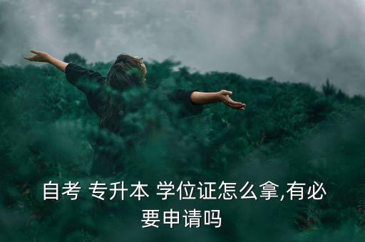  自考 專升本 學(xué)位證怎么拿,有必要申請(qǐng)嗎