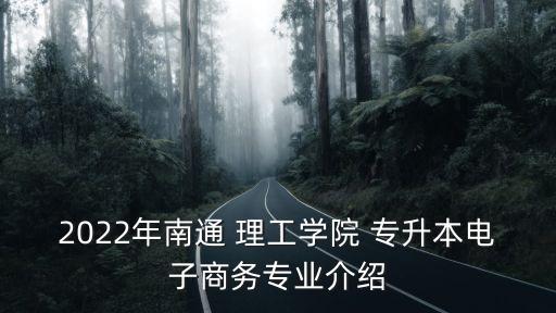 2022年南通 理工學(xué)院 專升本電子商務(wù)專業(yè)介紹