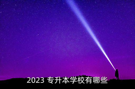 2023 專升本學(xué)校有哪些