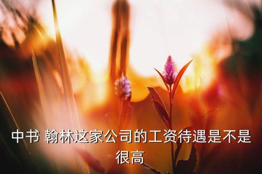 中書 翰林這家公司的工資待遇是不是很高