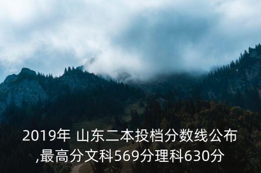 2019年 山東二本投檔分數(shù)線公布,最高分文科569分理科630分