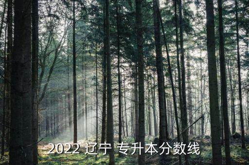 2022 遼寧 專升本分?jǐn)?shù)線