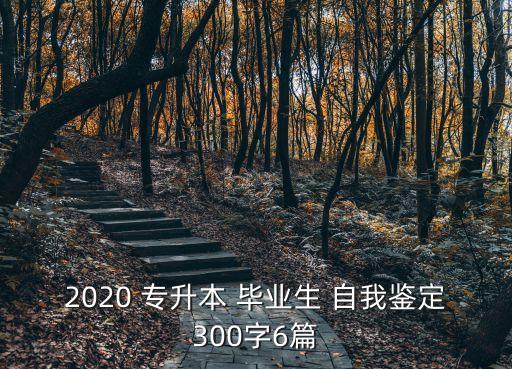 2020 專升本 畢業(yè)生 自我鑒定300字6篇