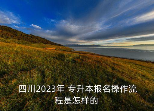  四川2023年 專(zhuān)升本報(bào)名操作流程是怎樣的