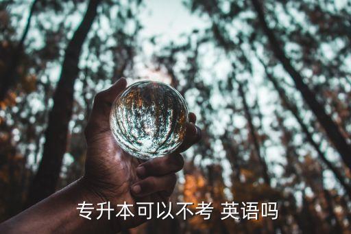  專升本可以不考 英語(yǔ)嗎