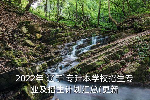 2022年 遼寧 專升本學(xué)校招生專業(yè)及招生計劃匯總(更新